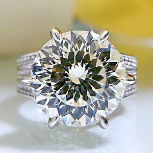 Certified 10ct. t.w. Moissanite Diamond Solitaire Luxury Engagement Ring